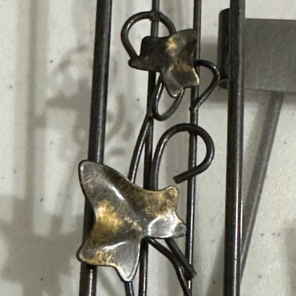 World Bazaars Ivy Leaf Arched Wire Metal Picture Frame Bronze Vintage 3.5x5 NWOT